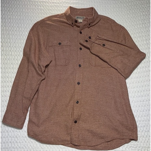 Duluth Trading Co Men's Flannel Button Down Large Relaxed Fit Cotton Orange - Picture 2 of 6